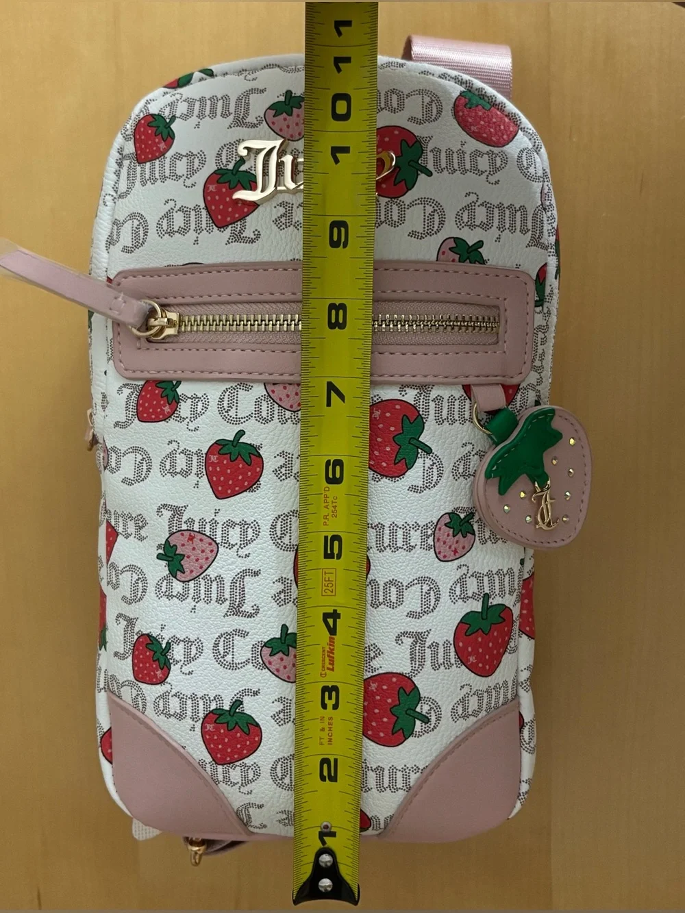 NWT Juicy Couture Strawberry Print Sling Bag